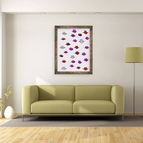 Tablou inramat - Daisy de Villeneuve - Buzele, 60 x 80 cm - 2- Roveli