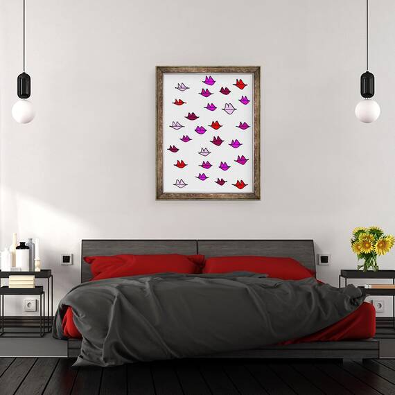 Tablou inramat - Daisy de Villeneuve - Buzele, 60 x 80 cm - 3- Roveli