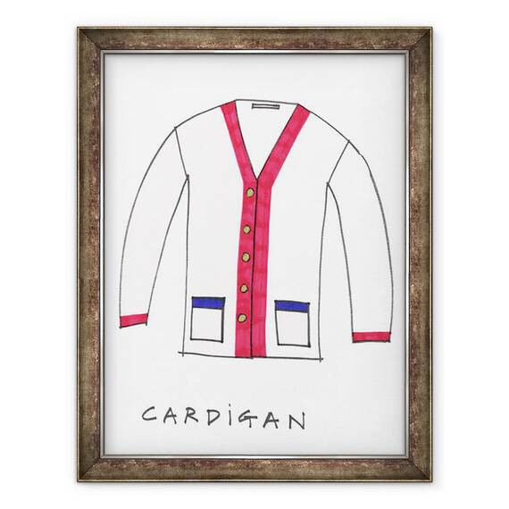 Tablou inramat - Daisy de Villeneuve - Cardigan, 60 x 80 cm - - Roveli