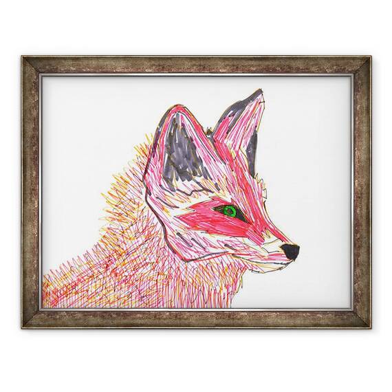 Tablou inramat - Daisy de Villeneuve - Fox, 60 x 80 cm - - Roveli