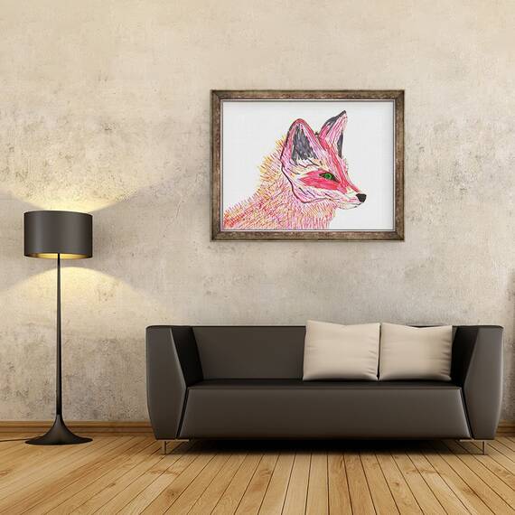 Tablou inramat - Daisy de Villeneuve - Fox, 60 x 80 cm - 2- Roveli