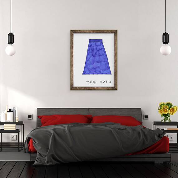 Tablou inramat - Daisy de Villeneuve - Fusta lunga, 60 x 80 cm - 3- Roveli
