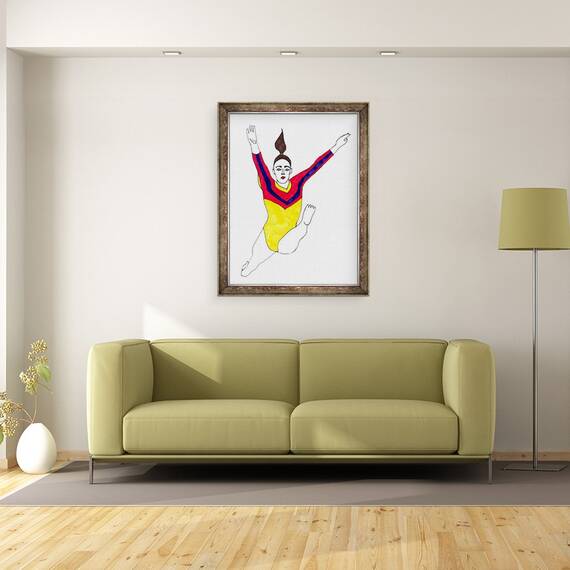 Tablou inramat - Daisy de Villeneuve - Gymnast, 60 x 80 cm - 2- Roveli