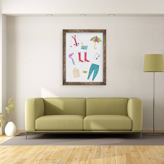Tablou inramat - Daisy de Villeneuve - imbracaminte si Accesorii, 60 x 80 cm - 2- Roveli