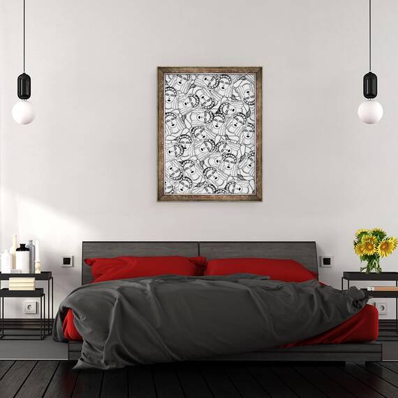 Tablou inramat - Daisy de Villeneuve - mireasa, 60 x 80 cm - 3- Roveli