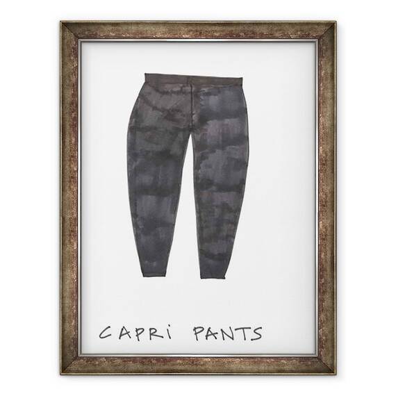 Tablou inramat - Daisy de Villeneuve - Pantaloni Capri, 60 x 80 cm - - Roveli