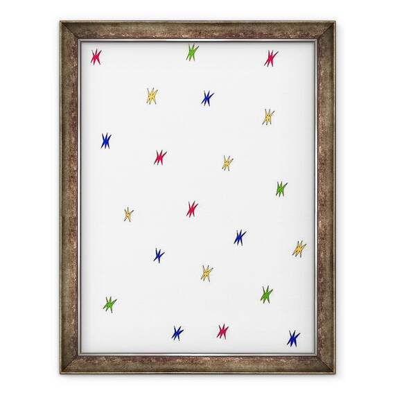 Tablou inramat - Daisy de Villeneuve - Stele mici colorate, 60 x 80 cm - - Roveli