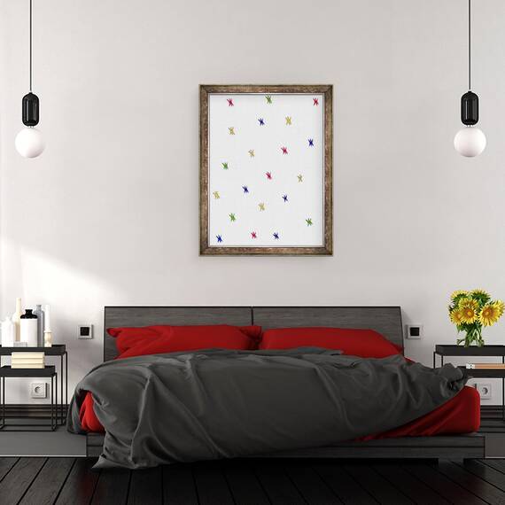 Tablou inramat - Daisy de Villeneuve - Stele mici colorate, 60 x 80 cm - 3- Roveli