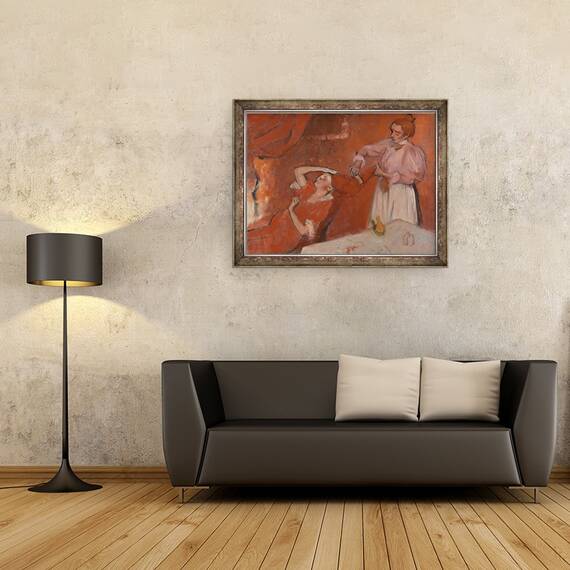 Tablou inramat - Edgar Degas - Pieptanarea parului La Coiffure, 60 x 80 cm - 2- Roveli