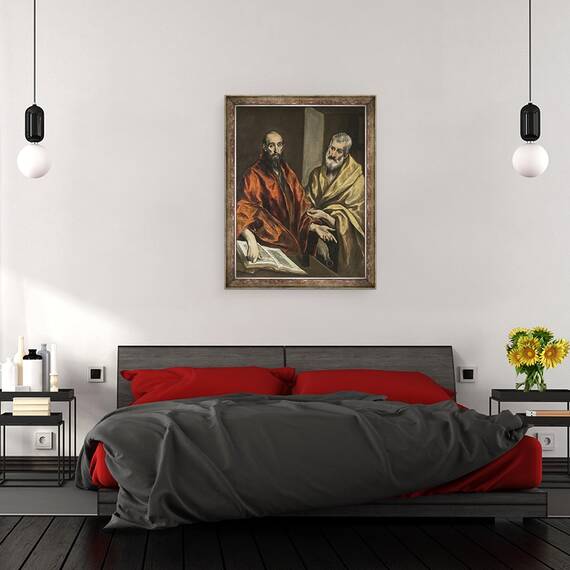 Tablou inramat - El Greco - Sfantul Petru si Sfantul Pavel, 60 x 80 cm - 3- Roveli