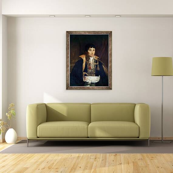 Tablou inramat - Francois Rivoire - Portretul lui Lucien Bonaparte 1775 - 1840 - Pictura de Napoleon Rivoire, 60 x 80 cm - 2- Roveli