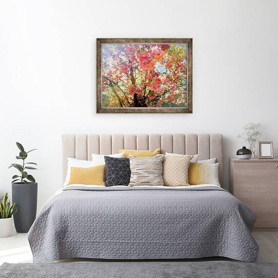 Tablou inramat - Helen White - Flori de primavara cer, 2018, 60 x 80 cm - 3- Roveli