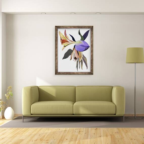 Tablou inramat - Hiroyuki Izutsu - Flori imaginare., 60 x 80 cm - 2- Roveli