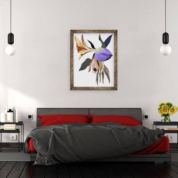 Tablou inramat - Hiroyuki Izutsu - Flori imaginare., 60 x 80 cm - 3- Roveli