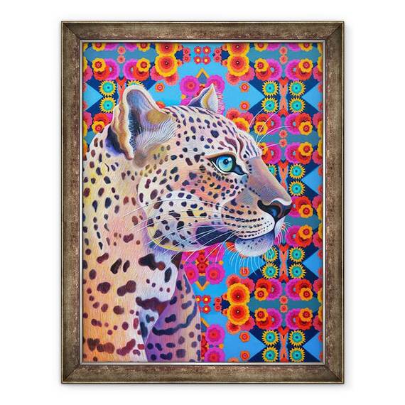Tablou inramat - Jane Tattersfield - Leopard, 2018, 60 x 80 cm - - Roveli