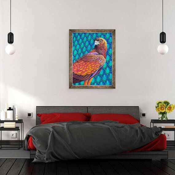Tablou inramat - Jane Tattersfield - Vulturul de Aur, 2017, 60 x 80 cm - 3- Roveli