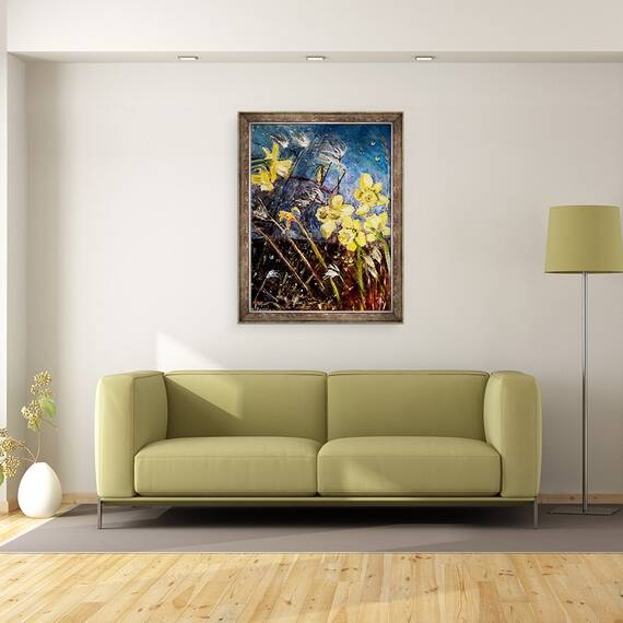 Tablou inramat - jocasta shakespeare - narcise salbatice, 60 x 80 cm - 2- Roveli