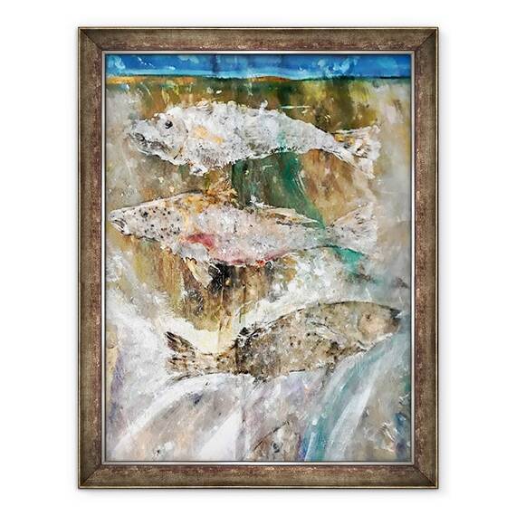 Tablou inramat - jocasta shakespeare - Peste Rising detaliu 3, 60 x 80 cm - - Roveli