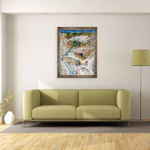 Tablou inramat - jocasta shakespeare - Peste Rising detaliu 3, 60 x 80 cm - 2- Roveli
