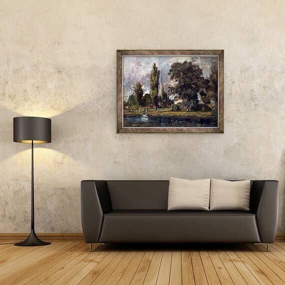 Tablou inramat - John Constable - Catedrala Salisbury si Leadenhall de la raul Avon, 60 x 80 cm - 2- Roveli