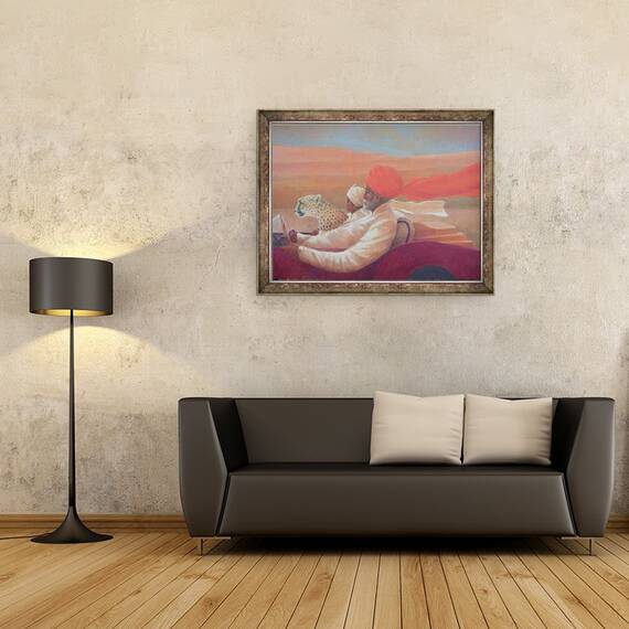 Tablou inramat - Lincoln Seligman - Maharaja si Cutie, 60 x 80 cm - 2- Roveli