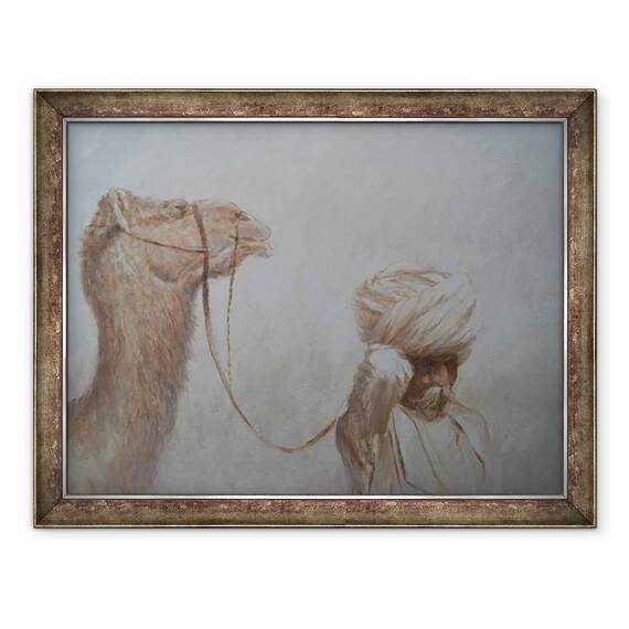 Tablou inramat - Lincoln Seligman - Omul de conducere Camel, 60 x 80 cm - - Roveli