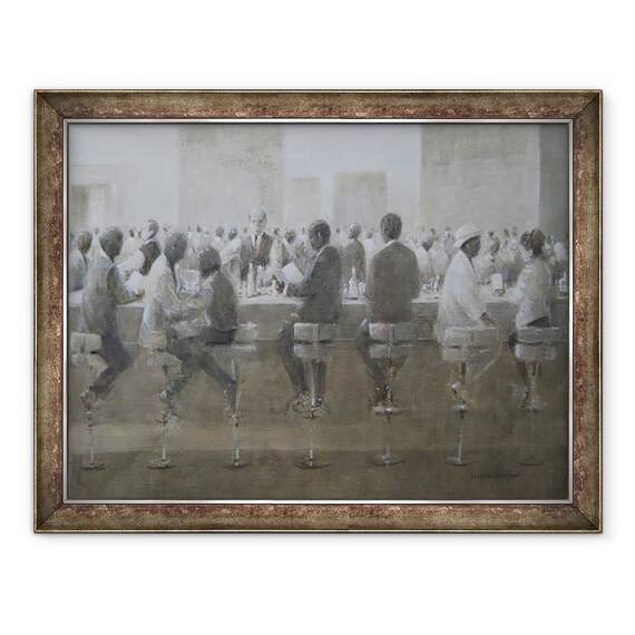 Tablou inramat - Lincoln Seligman - pranz, 60 x 80 cm - - Roveli