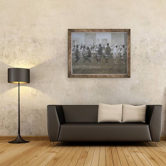 Tablou inramat - Lincoln Seligman - pranz, 60 x 80 cm - 2- Roveli