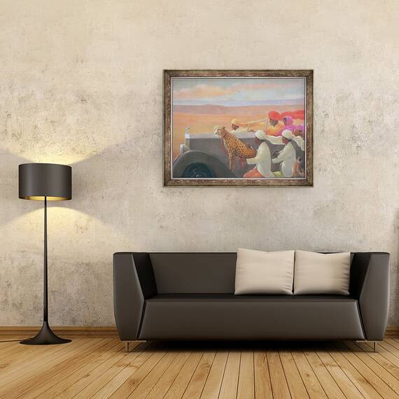 Tablou inramat - Lincoln Seligman - Turban mare si rosu II, 60 x 80 cm - 2- Roveli