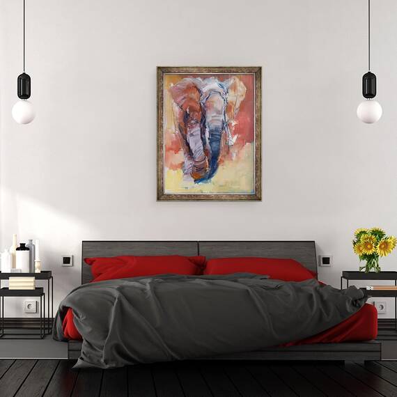 Tablou inramat - Mark Adlington - Elefant, 2018, 60 x 80 cm - 3- Roveli