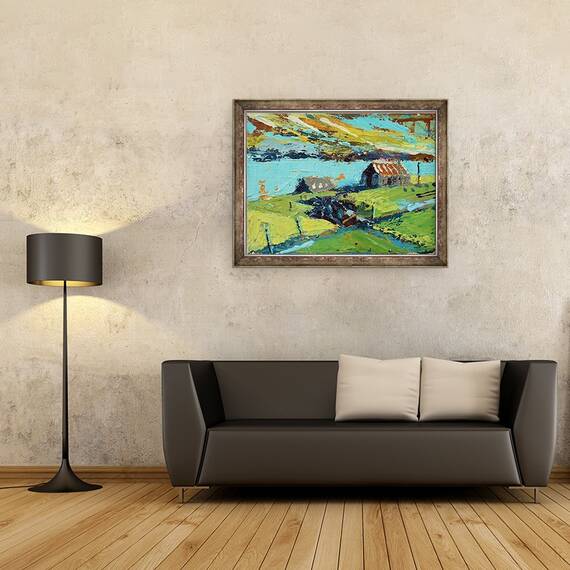 Tablou inramat - Sara Hayward - Ferma II, 60 x 80 cm - 2- Roveli