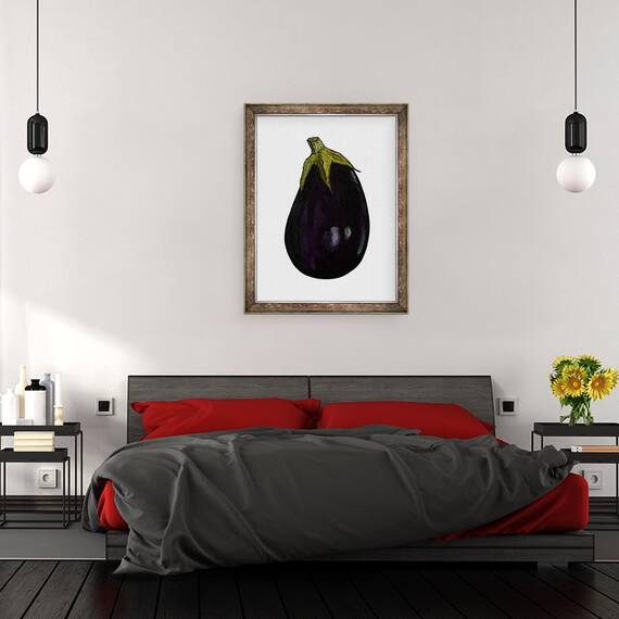 Tablou inramat - Sarah Thompson-Engels - Vinete purpuriu, 60 x 80 cm - 3- Roveli