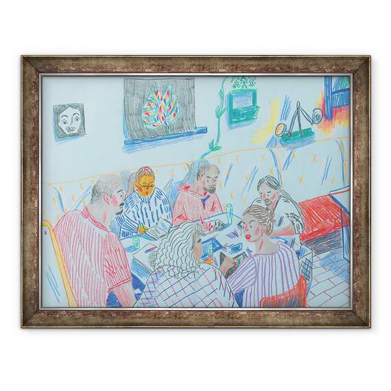 Tablou inramat - Sol Jeong - Club de desen, 60 x 80 cm - - Roveli