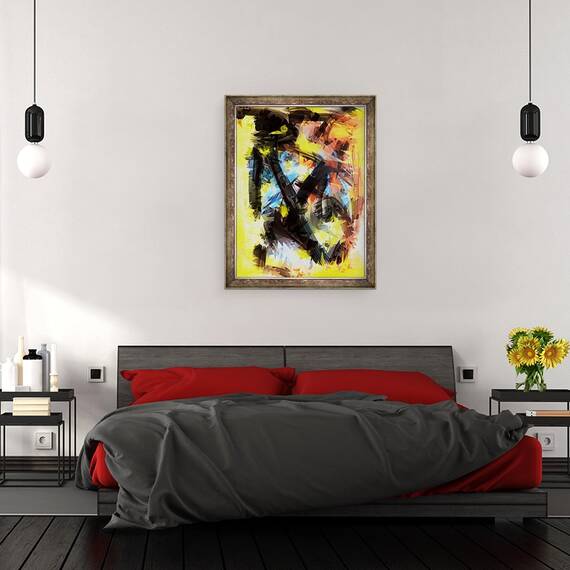 Tablou inramat - Sylver Bernat - Un pic de haos, 2018, 60 x 80 cm - 3- Roveli
