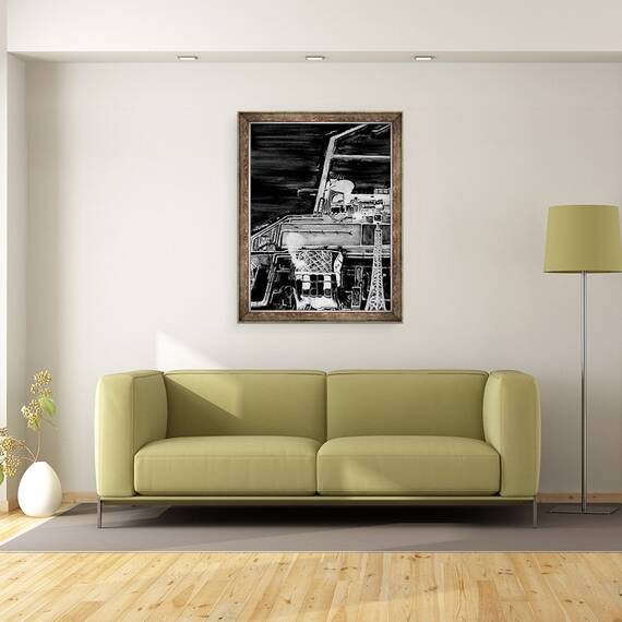Tablou inramat - Tomoko FURUYA - Accident la centrala nucleara, 2014, 60 x 80 cm - 2- Roveli