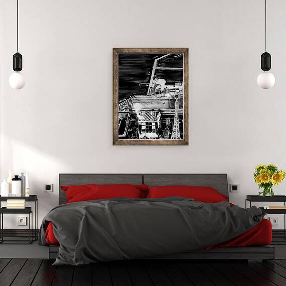 Tablou inramat - Tomoko FURUYA - Accident la centrala nucleara, 2014, 60 x 80 cm - 3- Roveli