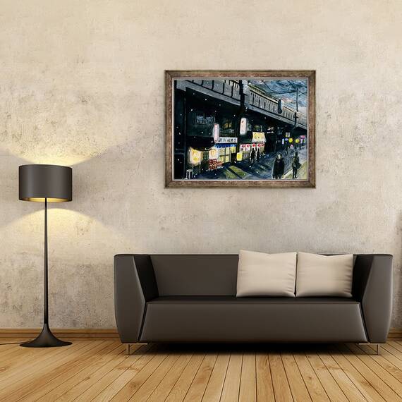 Tablou inramat - Tomoko FURUYA - Bar la pasajul subteran, 60 x 80 cm - 2- Roveli