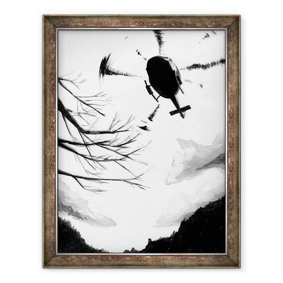 Tablou inramat - Tomoko FURUYA - elicopter, 2014, 60 x 80 cm - - Roveli