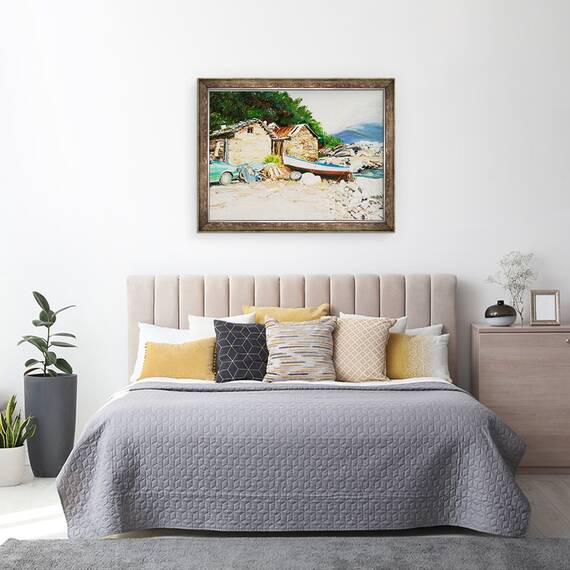 Tablou inramat - Tony Fandino - Barca in Skiathos II, 60 x 80 cm - 3- Roveli