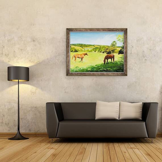 Tablou inramat - Tony Fandino - Cai la pasunat II, 60 x 80 cm - 2- Roveli