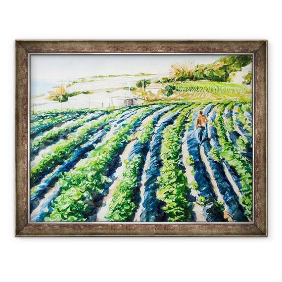 Tablou inramat - Tony Fandino - Camp in Skiathos, 60 x 80 cm - - Roveli