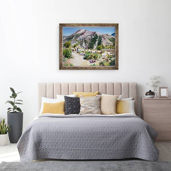 Tablou inramat - Tony Fandino - Pastor la poalele Muntilor Sierra, 60 x 80 cm - 3- Roveli