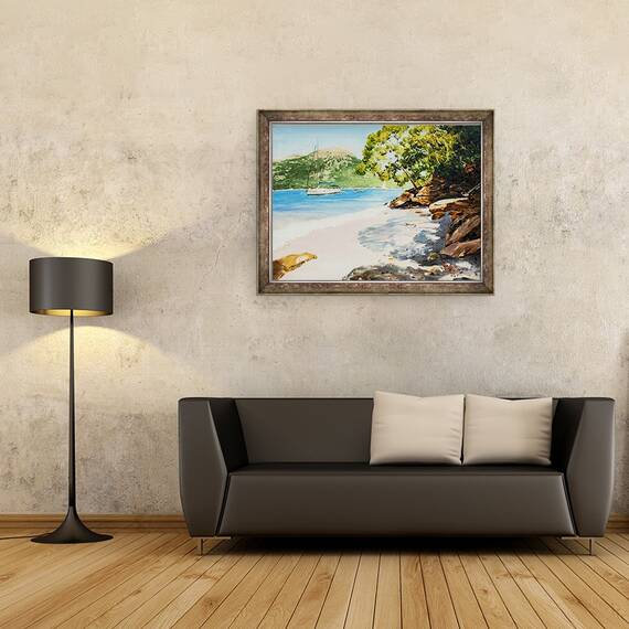 Tablou inramat - Tony Fandino - Plaja Formentor, Mallorca, 60 x 80 cm - 2- Roveli