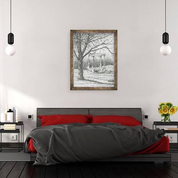Tablou inramat - Vincent Alexander Booth - Biserica Stretton, dupa releele Fell, 2003, 60 x 80 cm - 3- Roveli