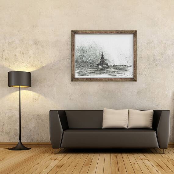 Tablou inramat - Vincent Alexander Booth - Bismarck iese din joc, 2006, 60 x 80 cm - 2- Roveli