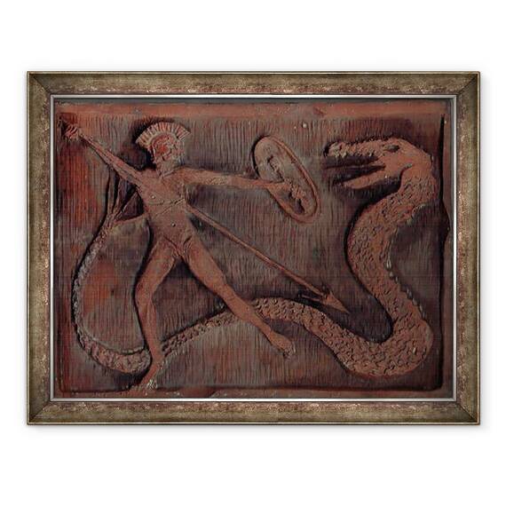 Tablou inramat - Vincent Alexander Booth - Duel antic, 1998, 60 x 80 cm - - Roveli