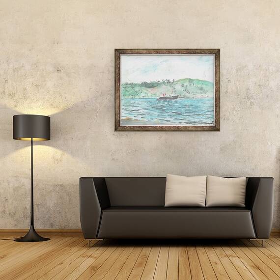 Tablou inramat - Vincent Alexander Booth - Feribotul catre Insula Jura, 2005, 60 x 80 cm - 2- Roveli