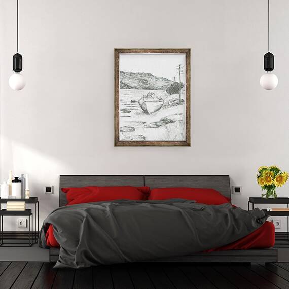 Tablou inramat - Vincent Alexander Booth - La jumatatea drumului de-a lungul Insulei Mull, 2007, 60 x 80 cm - 3- Roveli