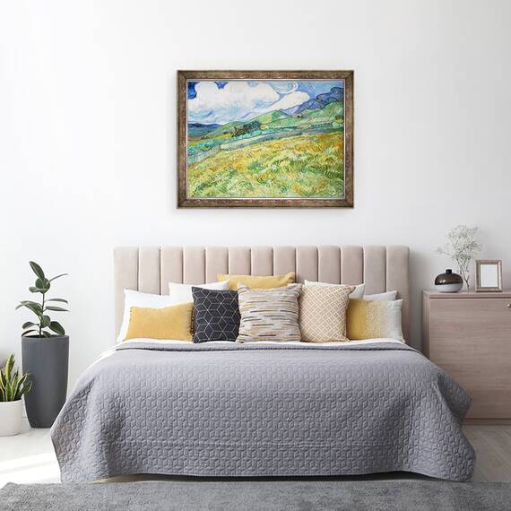 Tablou inramat - Vincent van Gogh - Peisaj din Saint-Remy, 60 x 80 cm - 3- Roveli