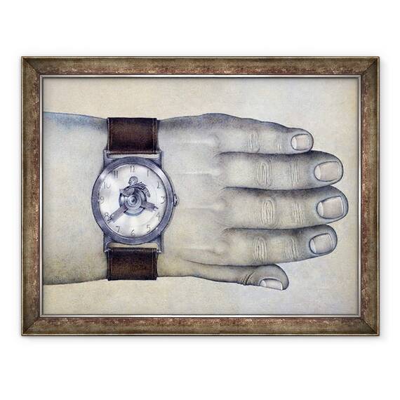 Tablou inramat - Wayne Anderson - Punctualitate,1977, 60 x 80 cm - - Roveli